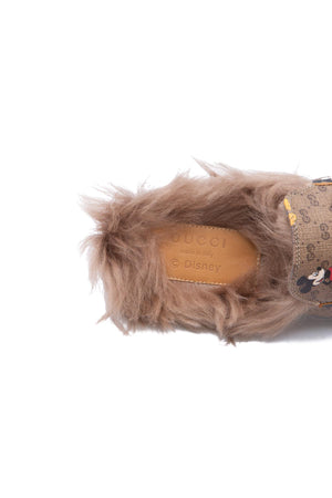 Gucci x Disney Fur Princetown Mules - Size 35.5
