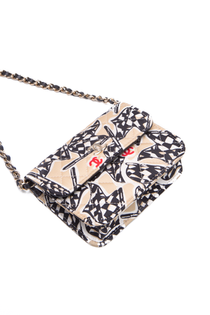 Chanel Checkered Flag CC Mini Wallet on Chain Bag