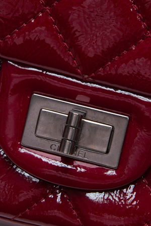 Chanel Red Crinkled Patent Reissue 
