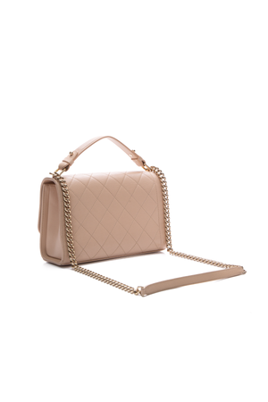 Chanel Beige Calfskin Label Click Bag