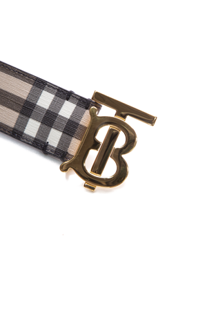 Burberry Black Check Belt - Size Small