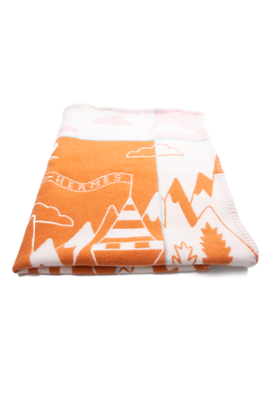 Hermes Pink/Orange Adada Avalon Blanket