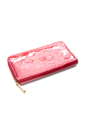 Louis Vuitton Red Vernis Zippy Wallet