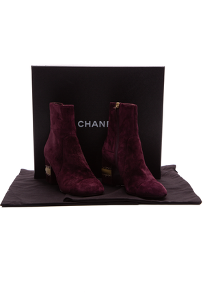 Suede Chain CC Boots - Size 37