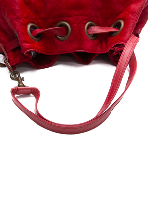 Christian Dior Red VTG Pony Hair Hobo Bag