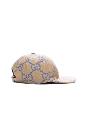 Gucci Blue Raffia Baseball Hat