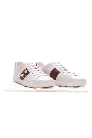 Gucci Pearl Stud Ace Sneakers - Size 41.5