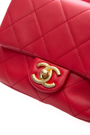 Chanel Red In The Loop Flap Bag