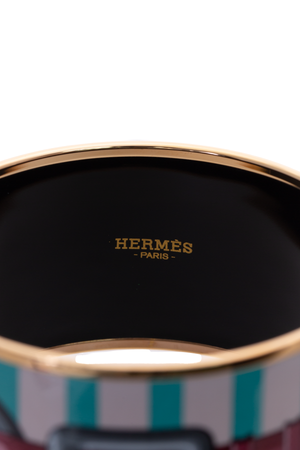 Hermes Enamel Bangle Bracelet