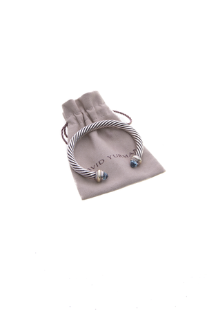 David Yurman Silver/Gold Topaz Cable Bracelet