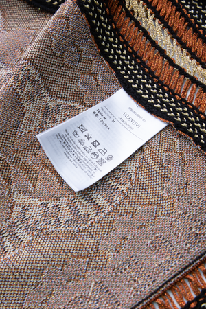 Valentino Cropped Intarsia-Knit Logo Cardigan - Size M