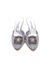 Manolo Blahnik Silver Hangisi Mules - Size 41