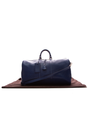 Gucci Blue Diamante Leather Duffle Bag