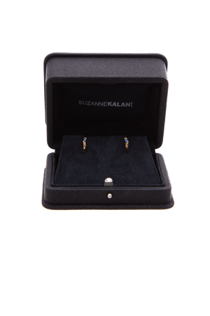 Suzanne Kalan Gold Sapphire Huggie Earrings