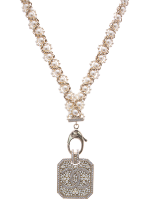  Chanel Pearl Lanyard Pendant Necklace