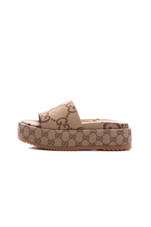 Gucci Angelina Platform Slide Sandals - Size 36
