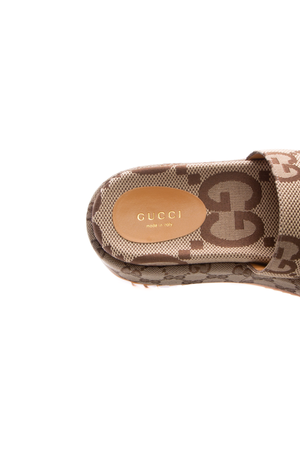Gucci Signatur Angelina Platform Sandals- Size 36
