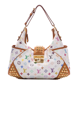  Louis Vuitton White Multicolor Chrissie MM Bag 