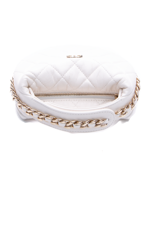 Chanel White Chain Around Pouch
