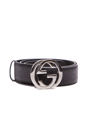 Gucci Black Interlocking G Belt - Size 36 