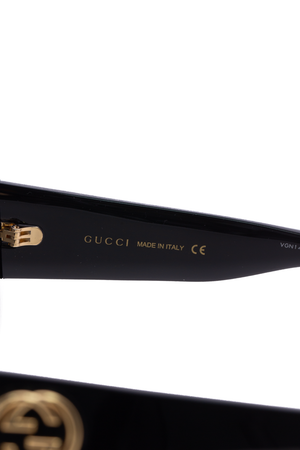 Gucci Black GG Square Suglasses 