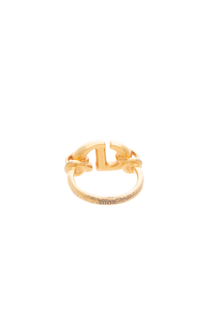 Christian Dior Rold CD Chain Ring - Size 5.5