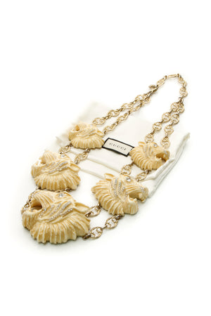 Gucci Rajah Tiger Necklace - Ivory Resin