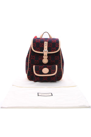Gucci Wool Children's Backpack - Navy/Red