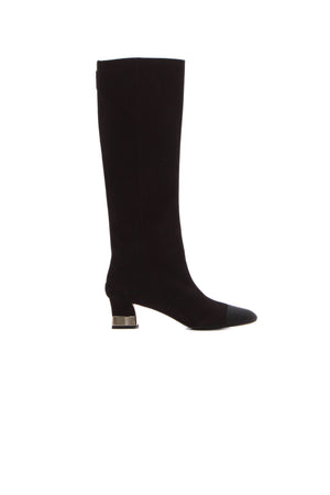 Chanel Cap Toe Knee High Boots - Size 36.5