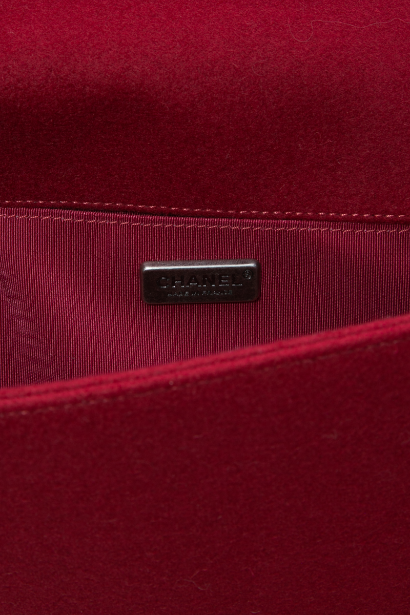 Felt Embroidered Medium Boy Bag
