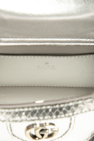 Gucci - Silver Python Small Diana Bag