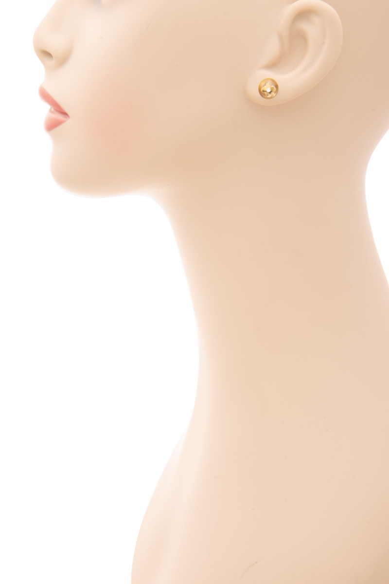 Louis Vuitton - Clear Resin Inclusion Stud Earrings
