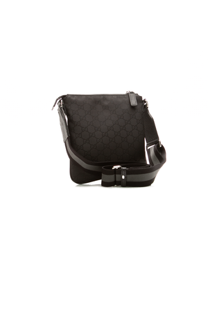 Gucci - Black Nylon GG Canvas Medium Flat Messenger