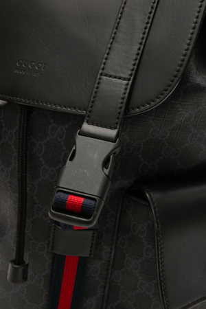 Gucci - Black Supreme GG Canvas Large Backpack