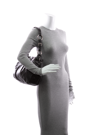 Prada - Black Pleated Buckle Shoulder Bag