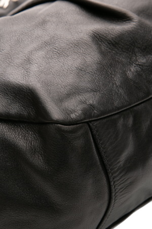 Prada - Black Pleated Buckle Shoulder Bag