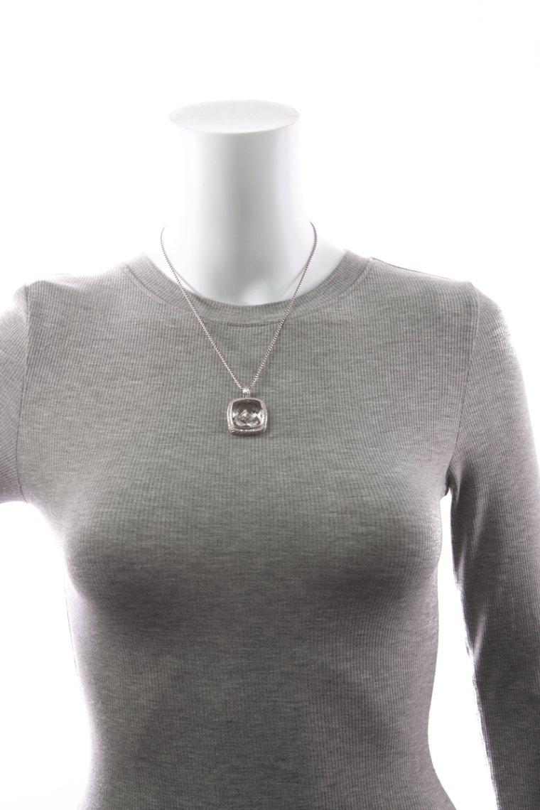 David Yurman - Sterling Silver Diamond Quartz Albion Necklace