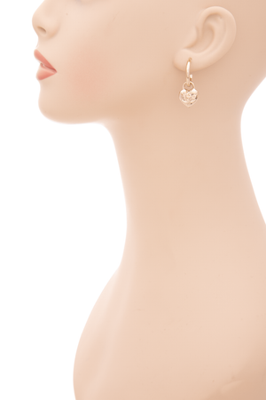 Chanel - Gold Heart Hoop CC Earrings