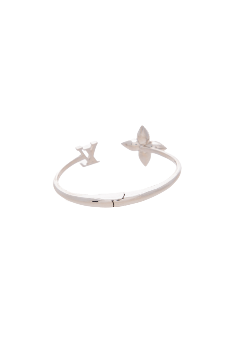 Louis Vuitton - Palladium Metal Louisette Sig. Bracelet