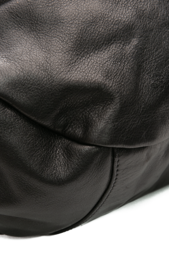 Prada - Black Pleated Buckle Shoulder Bag