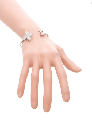 Louis Vuitton - Palladium Metal Louisette Sig. Bracelet
