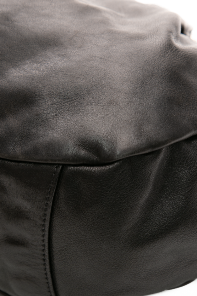 Prada - Black Pleated Buckle Shoulder Bag