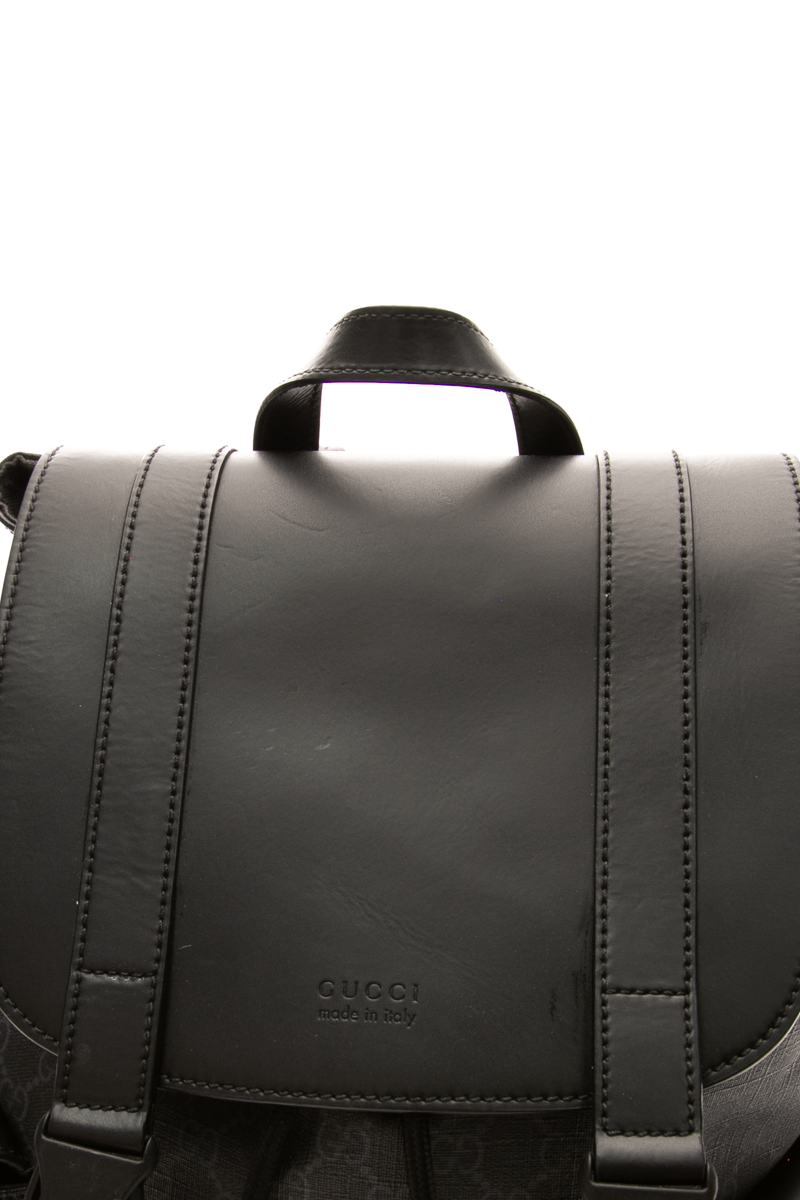 Gucci - Black Supreme GG Canvas Large Backpack