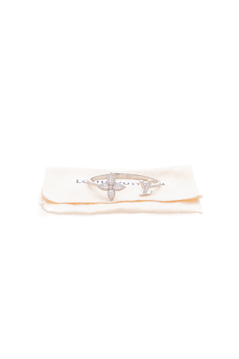 Louis Vuitton - Palladium Metal Louisette Sig. Bracelet