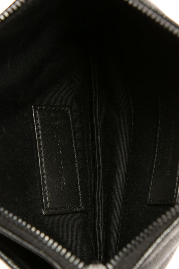 Saint Laurent - Black Grain De Poudre Bill Pouch