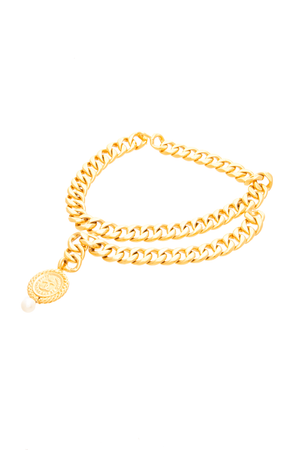 Chanel-Vintage-Pearl-Chain-CC-Choker- Necklace-300725