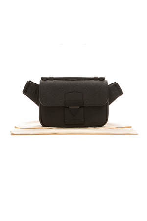 Louis Vuitton - Black Leather S-Lock Sling Bag