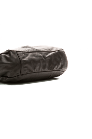 Prada - Black Pleated Buckle Shoulder Bag