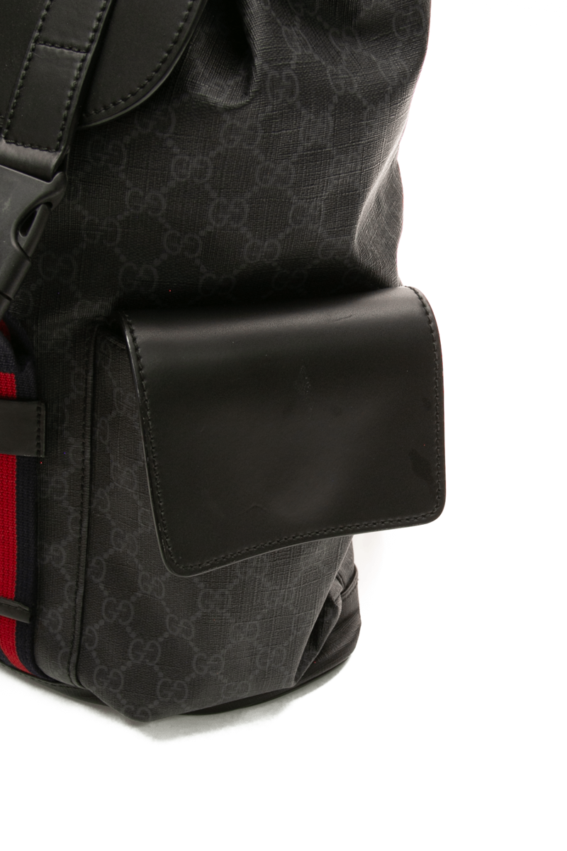 Gucci - Black Supreme GG Canvas Large Backpack