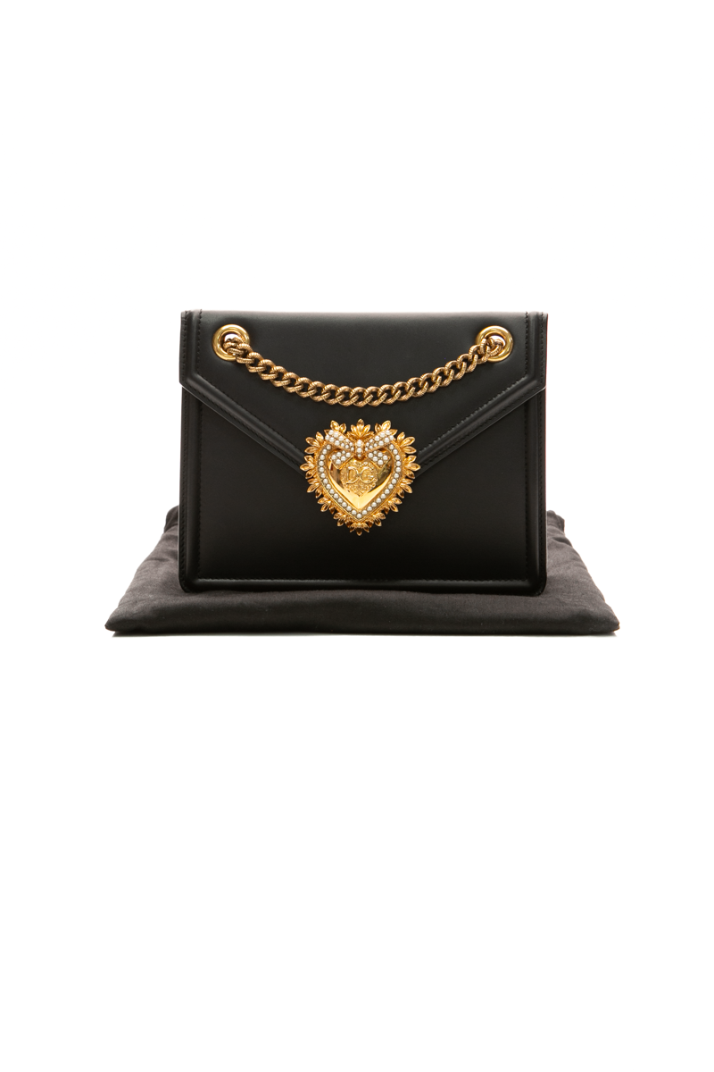 Dolce & Gabbana - Black Heart Envelope Flap Bag